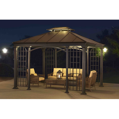 gazebo ft metal summerville 10x14 permanent patio hard wayfair komodo tent